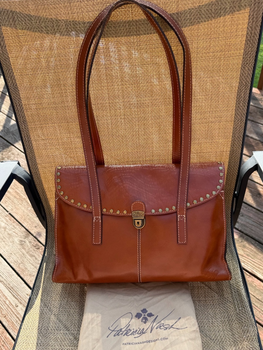 Patricia Nash VERBANIA Shoulder Bag Purse Tan